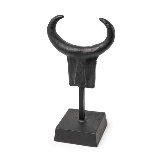 Black Metal Tribal Inspired Sculpture HomeRoots