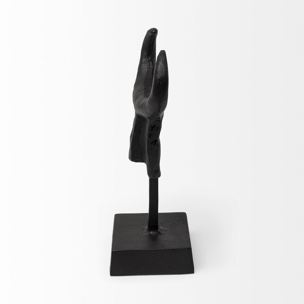 Black Metal Tribal Inspired Sculpture — view 3