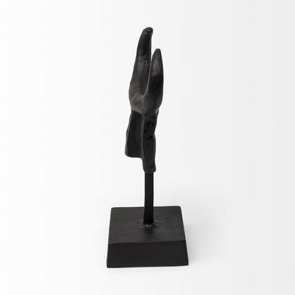 Black Metal Tribal Inspired Sculpture HomeRoots