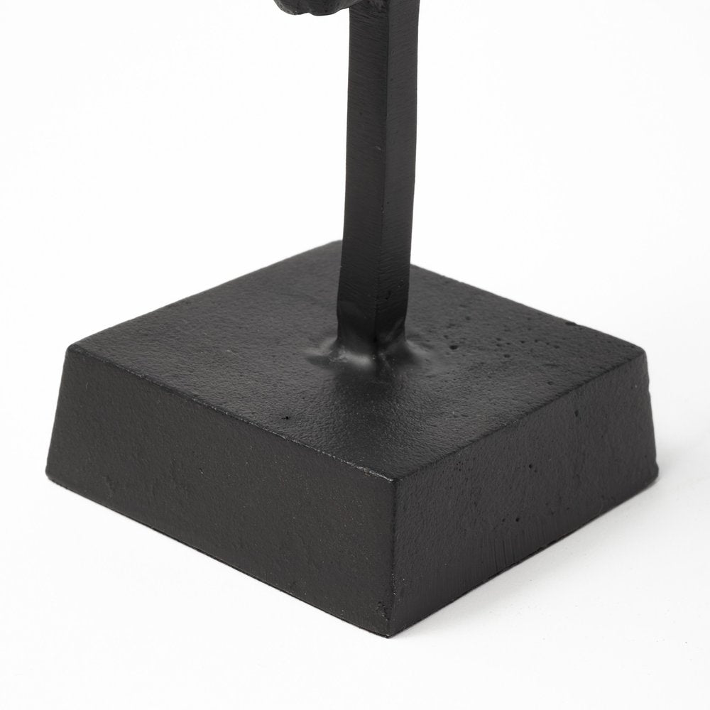 Black Metal Tribal Inspired Sculpture HomeRoots