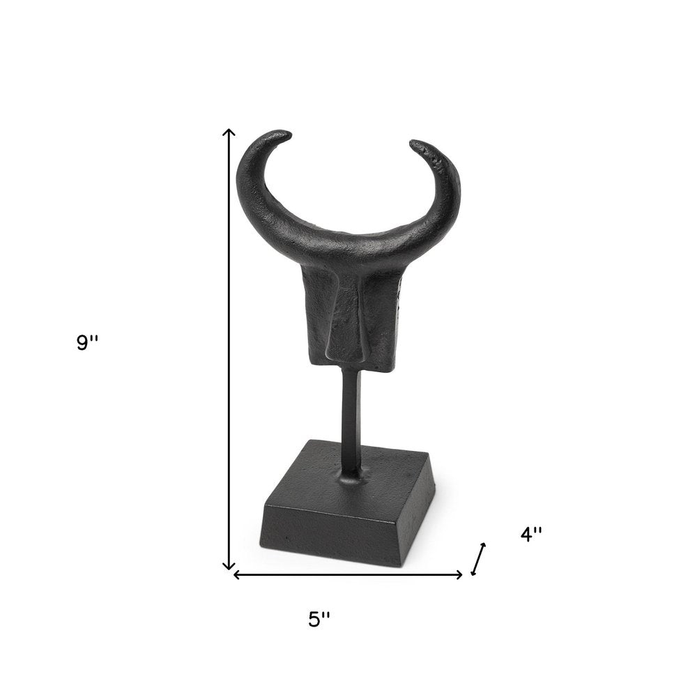 Black Metal Tribal Inspired Sculpture HomeRoots