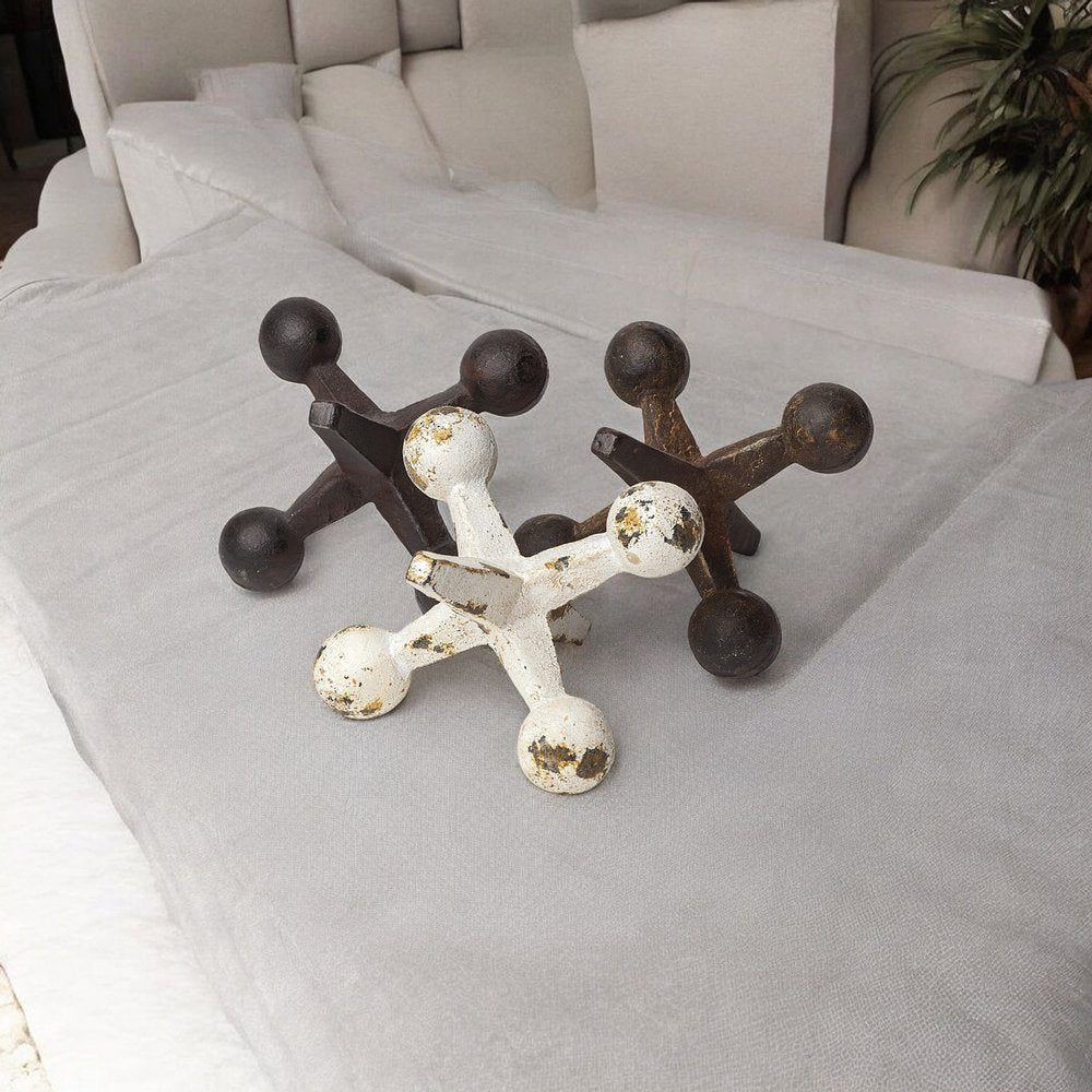 Set Of Three Iron Jack Sculptures HomeRoots