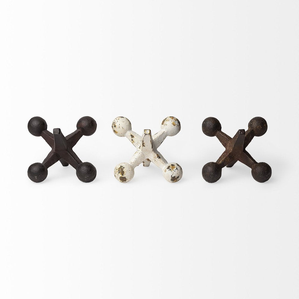 Set Of Three Iron Jack Sculptures HomeRoots