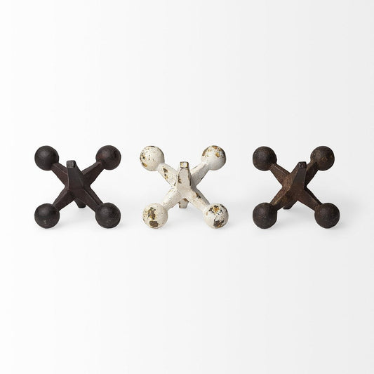 Set Of Three Iron Jack Sculptures HomeRoots