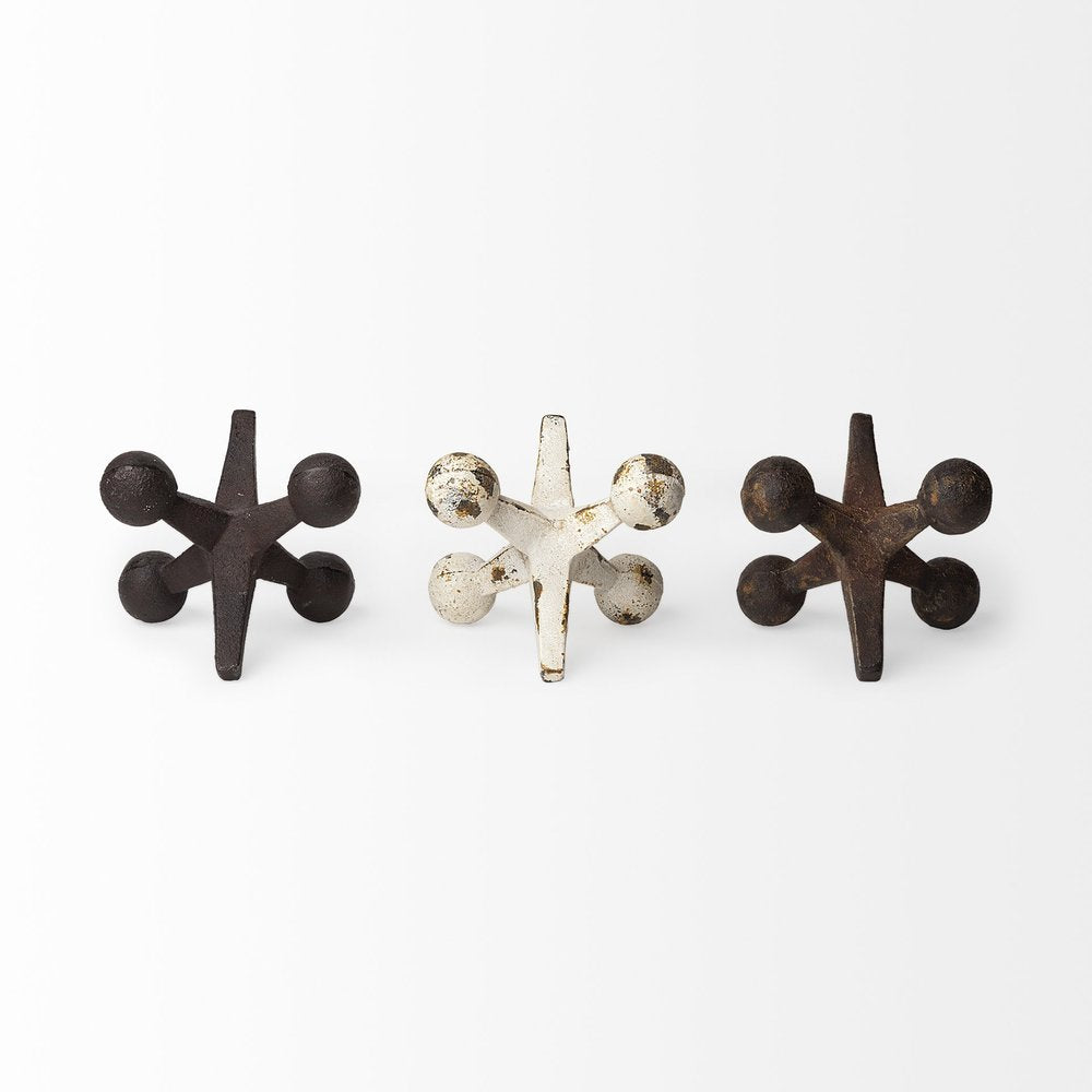 Set Of Three Iron Jack Sculptures HomeRoots