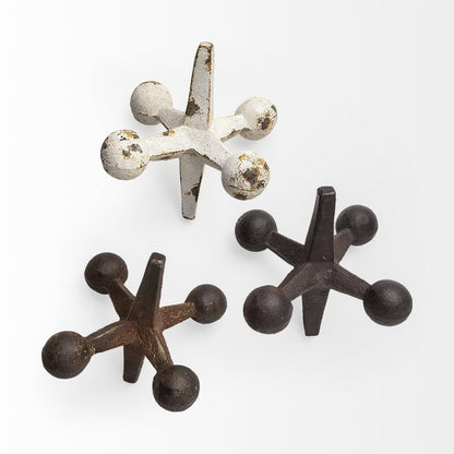 Set Of Three Iron Jack Sculptures HomeRoots