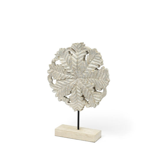 Petite Wood And Metal Floral Decor Piece HomeRoots