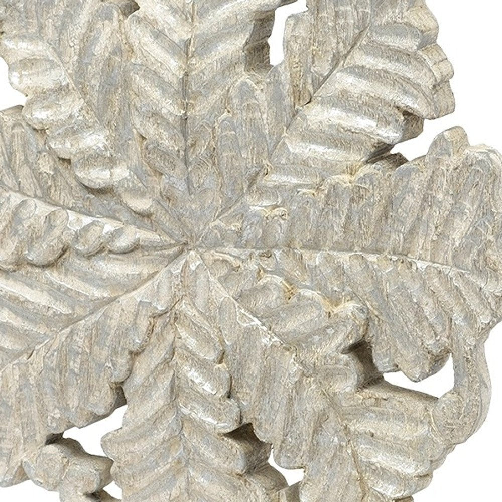 Petite Wood And Metal Floral Decor Piece — view 5