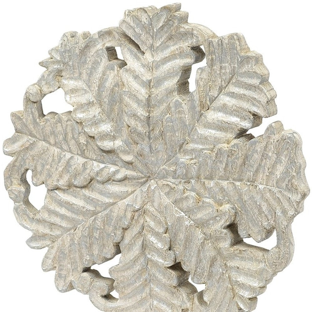 Petite Wood And Metal Floral Decor Piece — view 6