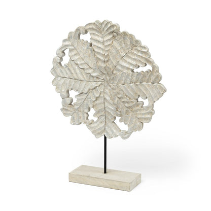 22" White Metal Sculpture HomeRoots
