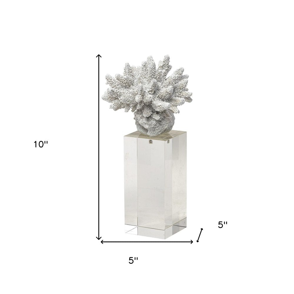 10" White Metal Tabletop Sculpture HomeRoots