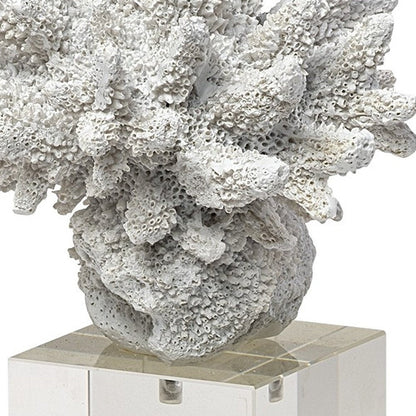 10" White Metal Tabletop Sculpture HomeRoots