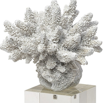 10" White Metal Tabletop Sculpture