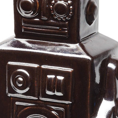 7" Silver Metal Robot Shaped Sculpture HomeRoots