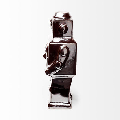 7" Silver Metal Robot Shaped Sculpture HomeRoots