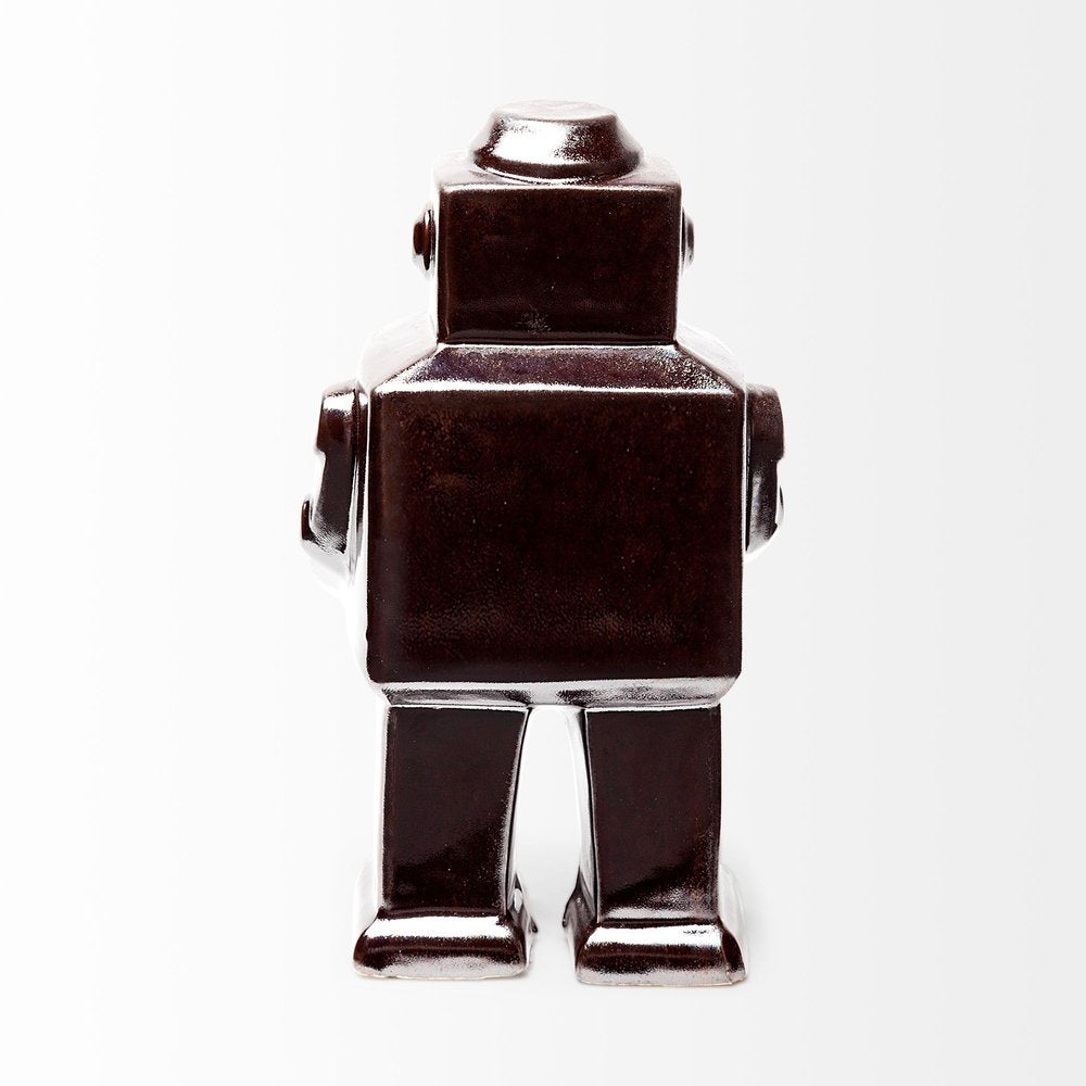 7" Silver Metal Robot Shaped Sculpture — view 4