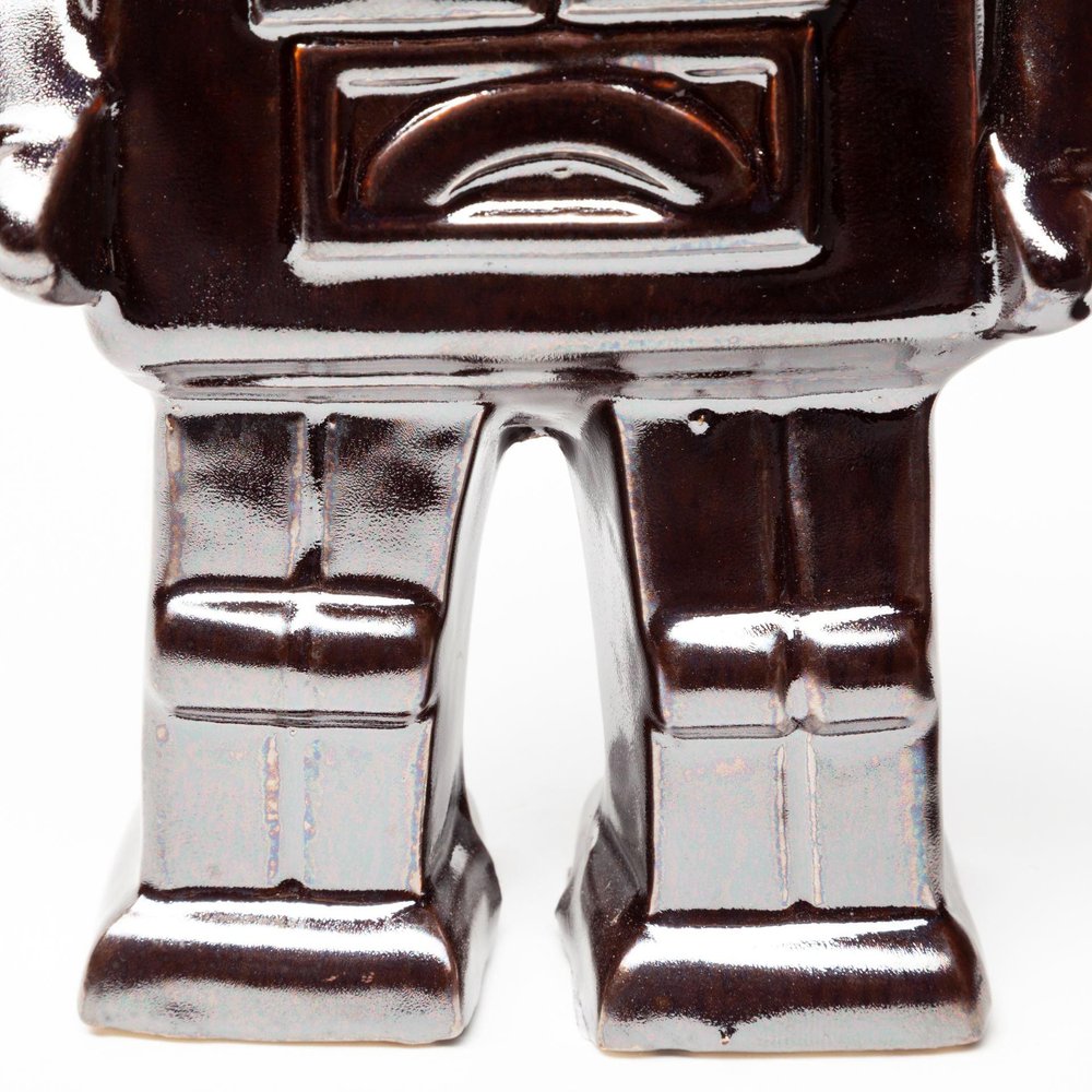 7" Silver Metal Robot Shaped Sculpture — view 6