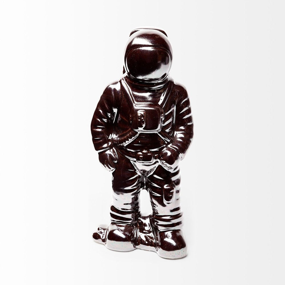 Over The Moon Silverplated Astronaut Sculpture HomeRoots