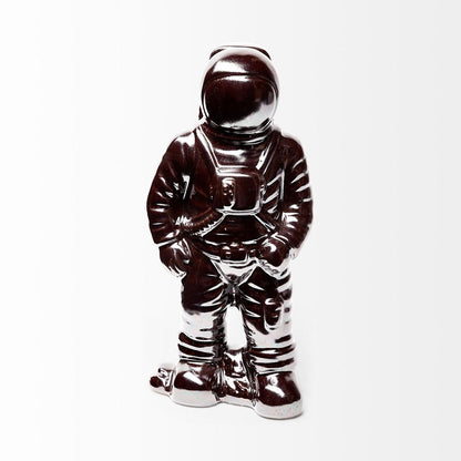 Over The Moon Silverplated Astronaut Sculpture HomeRoots