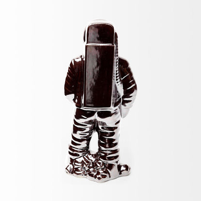 Over The Moon Silverplated Astronaut Sculpture HomeRoots