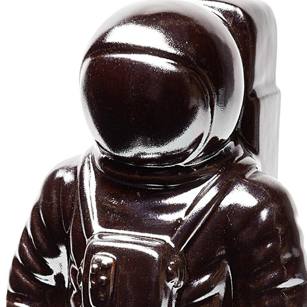 Over The Moon Silverplated Astronaut Sculpture HomeRoots