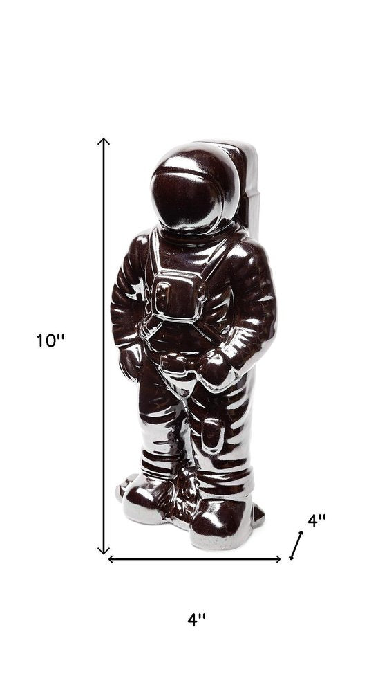 Over The Moon Silverplated Astronaut Sculpture HomeRoots
