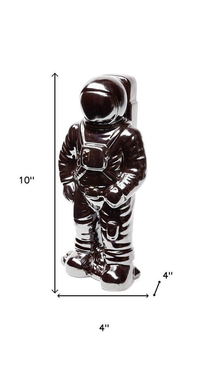 Over The Moon Silverplated Astronaut Sculpture HomeRoots
