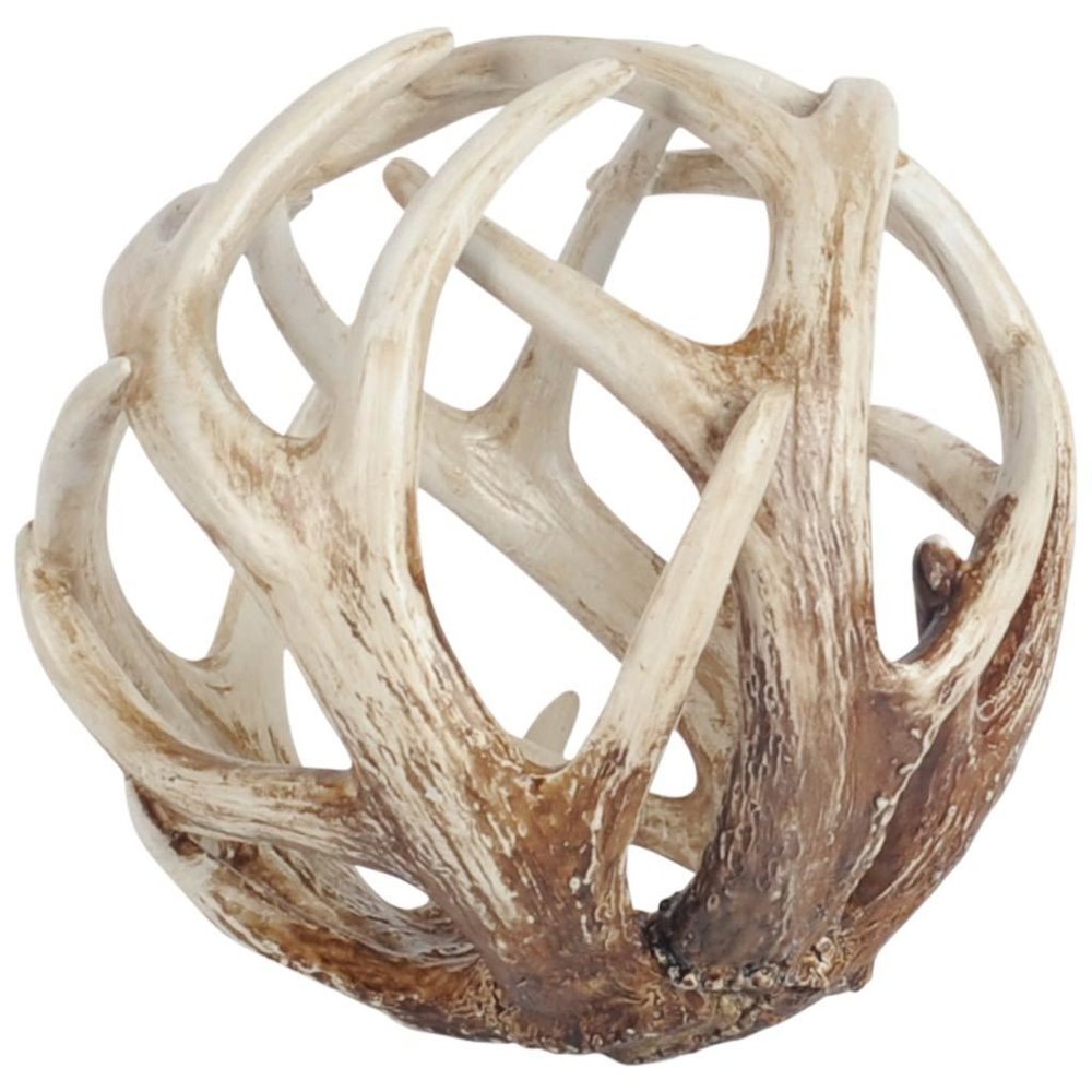 White Resin Antler Shaped Sculpture HomeRoots