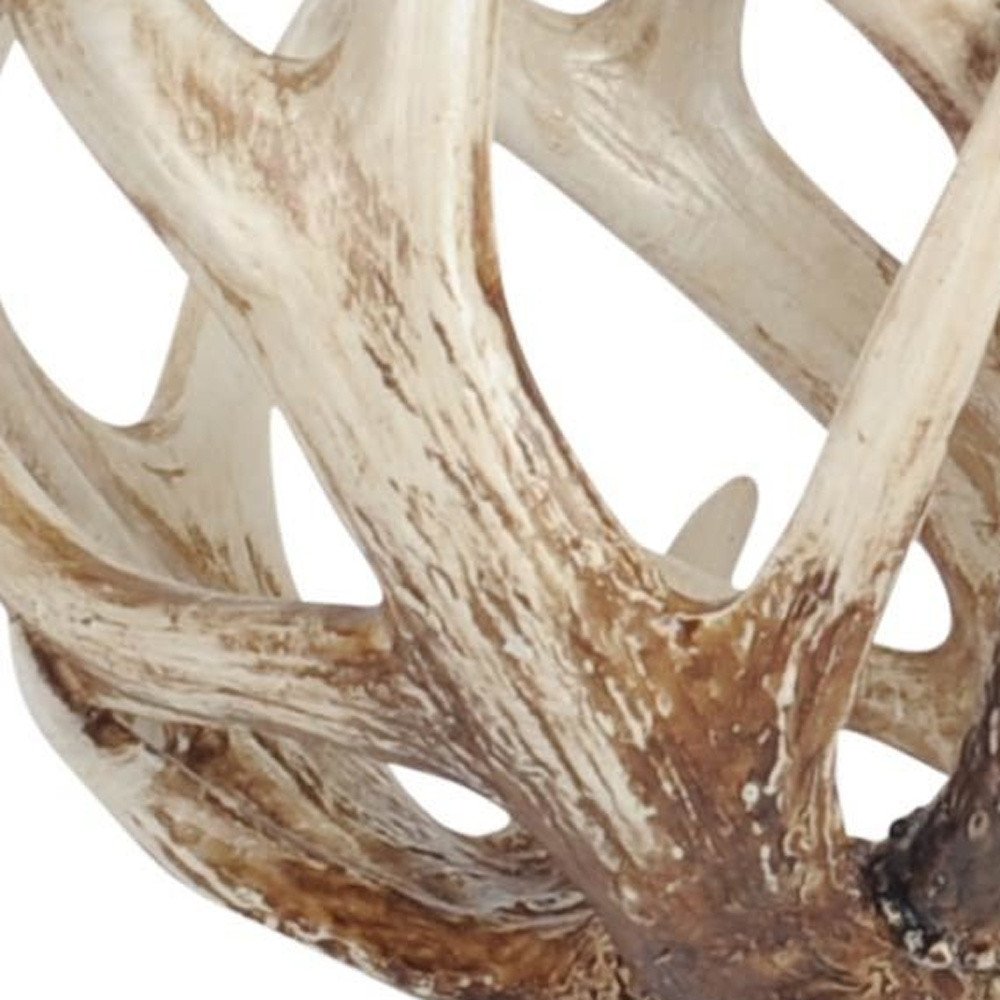 White Resin Antler Shaped Sculpture — view 2
