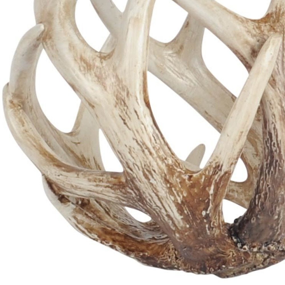 White Resin Antler Shaped Sculpture — view 3