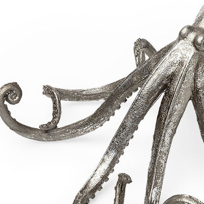 Petite Silver Resin Octopus Sculpture HomeRoots