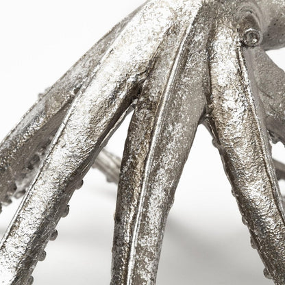 Petite Silver Resin Octopus Sculpture HomeRoots