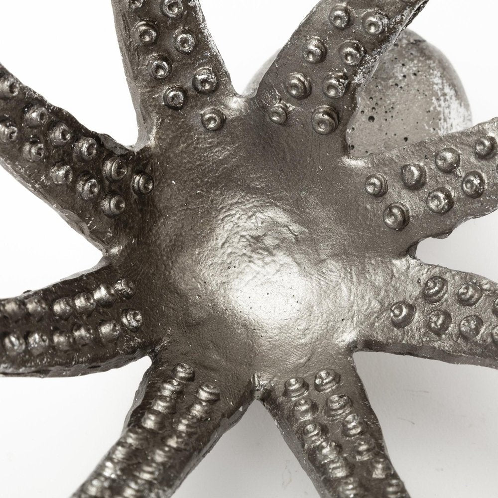 Petite Silver Resin Octopus Sculpture HomeRoots