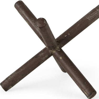 10" Rustic Metal X Decorative Sculpture HomeRoots