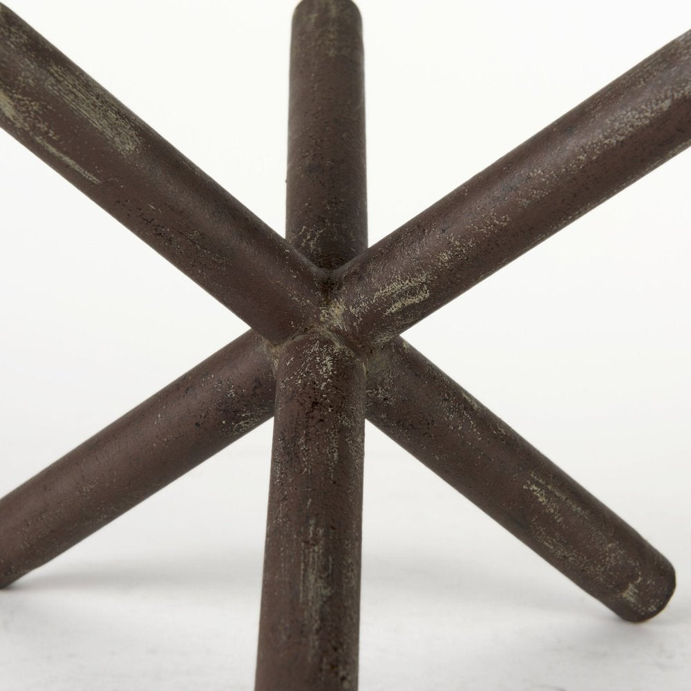 10" Rustic Metal X Decorative Sculpture HomeRoots