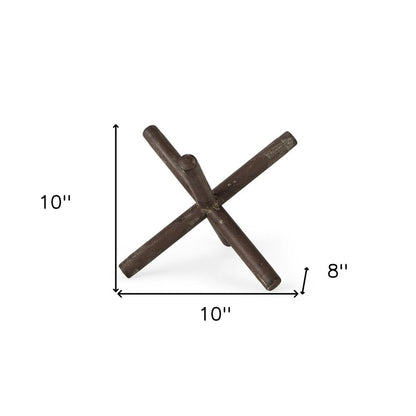 10" Rustic Metal X Decorative Sculpture HomeRoots