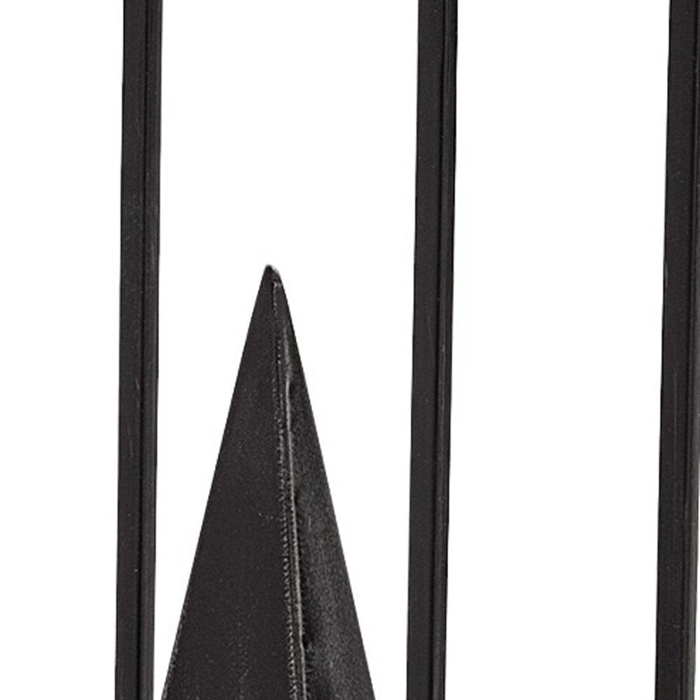 Black Metal Framed Pyramid Sculpture HomeRoots