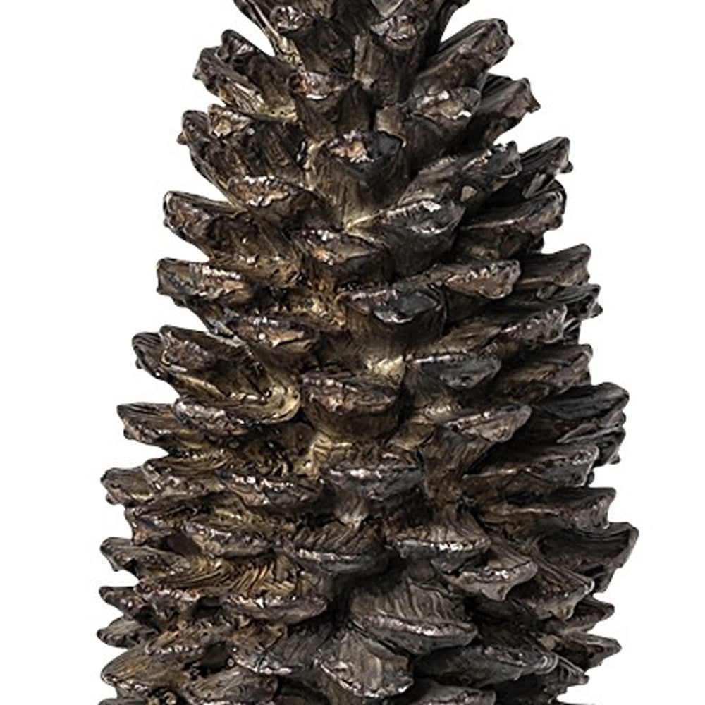 Petite Brown Resin Pinecone Shaped Decor Piece