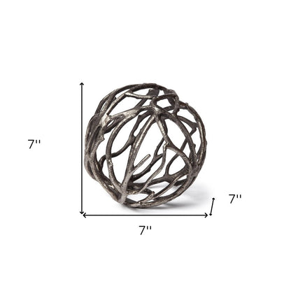 Silver Metal Tree Branch Sculpture HomeRoots