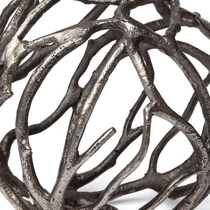 Silver Metal Tree Branch Sculpture HomeRoots