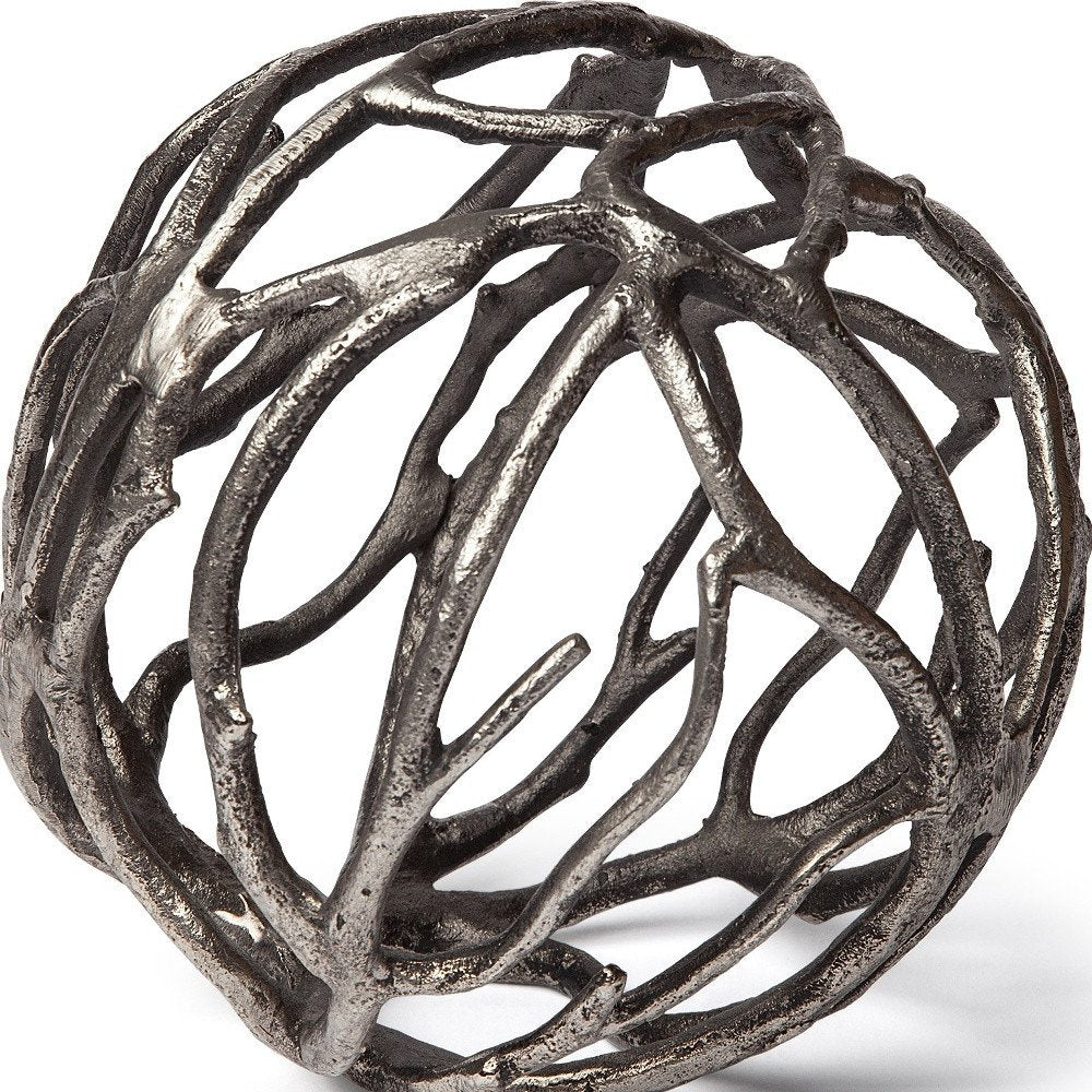 Silver Metal Tree Branch Sculpture HomeRoots