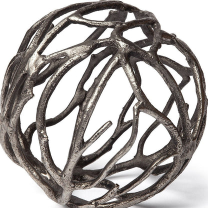 Silver Metal Tree Branch Sculpture HomeRoots