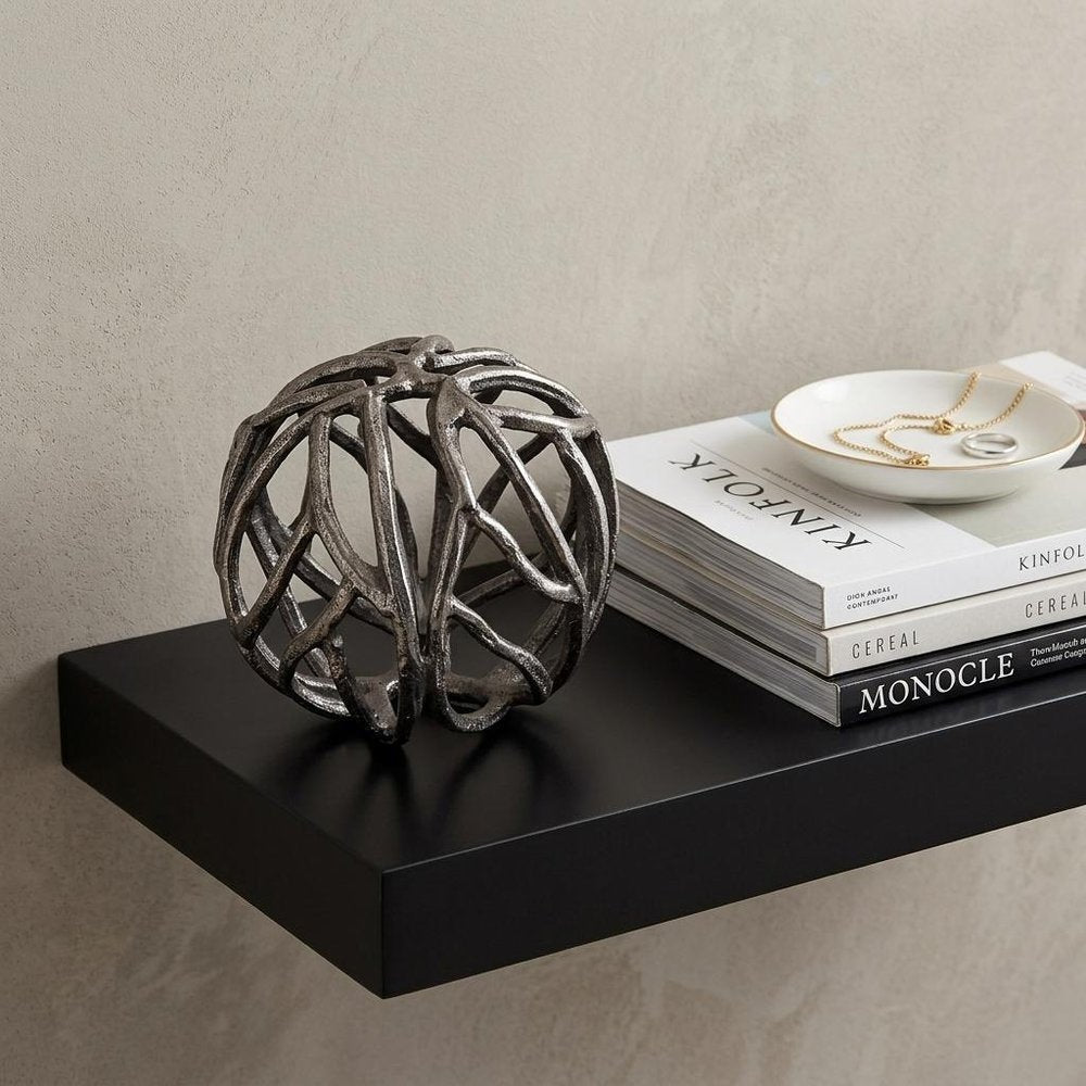 Silver Metal Tree Branch Sculpture — view 6