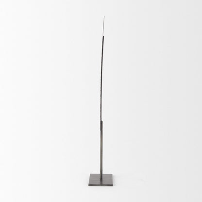 21" Gray Metal Tabletop Sculpture HomeRoots