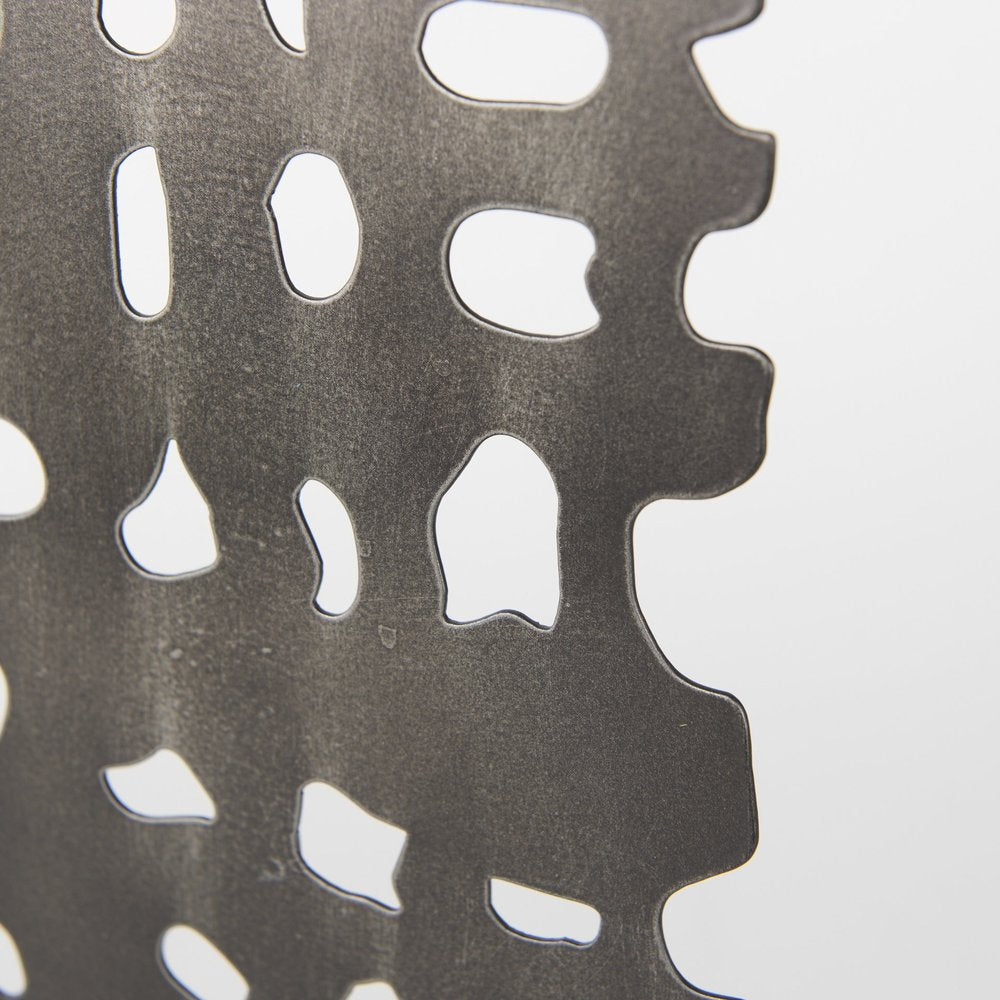 21" Gray Metal Tabletop Sculpture HomeRoots