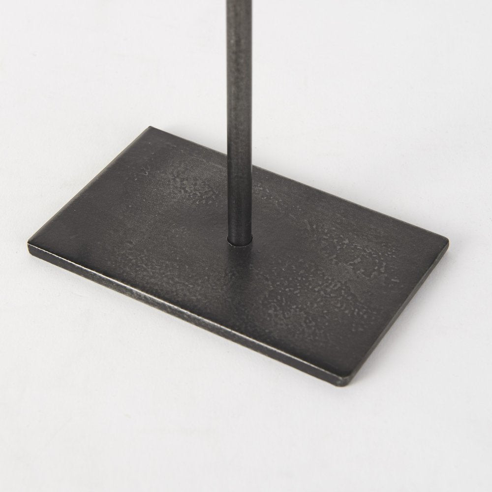21" Gray Metal Tabletop Sculpture — view 7