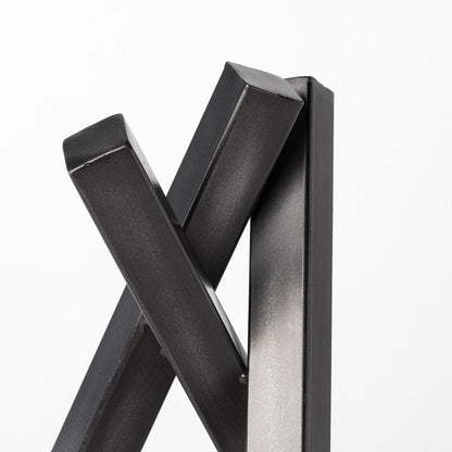 12" Gunmetal Gray Metal Abstract Geometric Tabletop Sculpture HomeRoots
