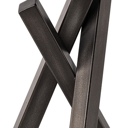 12" Gunmetal Gray Metal Abstract Geometric Tabletop Sculpture HomeRoots