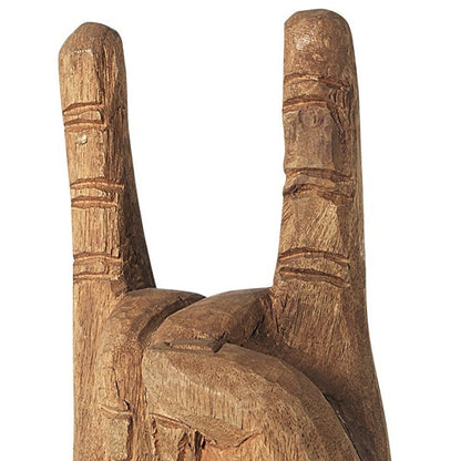 13" Brown Metal Hand Tabletop Sculpture HomeRoots