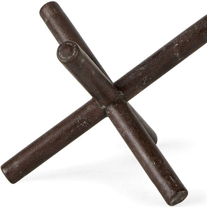 8" Rustic Metal X Decorative Sculpture HomeRoots